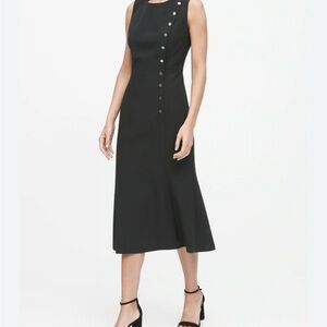 Banana Republic black midi dress, size 12